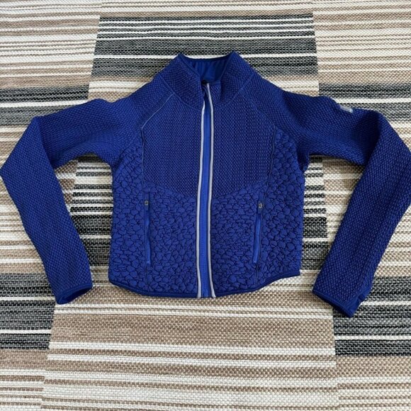 Free People Movement Smock Show Packable Run Jacket Sweat-Wicking Blue Small - Picture 2 of 15